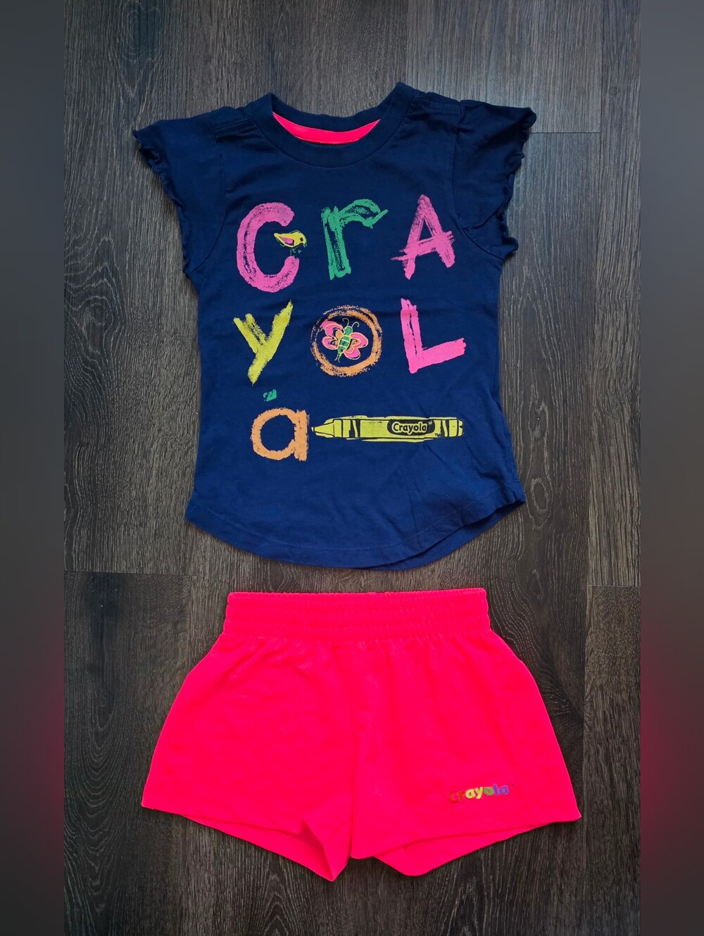 Crayola athletic shorts outfit